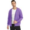 imageTACVASEN Mens Zip Up Hoodie Fleece Lined Hoodie Jacket Men Full Zip Sweatshirts Outdoor Thermal Athletic HoodiesLight Purple