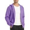 imageTACVASEN Mens Zip Up Hoodie Fleece Lined Hoodie Jacket Men Full Zip Sweatshirts Outdoor Thermal Athletic HoodiesLight Purple