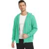 imageTACVASEN Mens Zip Up Hoodie Fleece Lined Hoodie Jacket Men Full Zip Sweatshirts Outdoor Thermal Athletic HoodiesMint Green