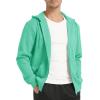 imageTACVASEN Mens Zip Up Hoodie Fleece Lined Hoodie Jacket Men Full Zip Sweatshirts Outdoor Thermal Athletic HoodiesMint Green