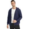 imageTACVASEN Mens Zip Up Hoodie Fleece Lined Hoodie Jacket Men Full Zip Sweatshirts Outdoor Thermal Athletic HoodiesNavy