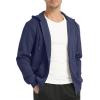imageTACVASEN Mens Zip Up Hoodie Fleece Lined Hoodie Jacket Men Full Zip Sweatshirts Outdoor Thermal Athletic HoodiesNavy