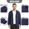 imageTACVASEN Mens Zip Up Hoodie Fleece Lined Hoodie Jacket Men Full Zip Sweatshirts Outdoor Thermal Athletic HoodiesNavy