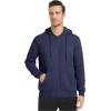 imageTACVASEN Mens Zip Up Hoodie Fleece Lined Hoodie Jacket Men Full Zip Sweatshirts Outdoor Thermal Athletic HoodiesNavy
