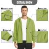 imageTACVASEN Mens Zip Up Hoodie Fleece Lined Hoodie Jacket Men Full Zip Sweatshirts Outdoor Thermal Athletic HoodiesOlive Green
