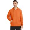 imageTACVASEN Mens Zip Up Hoodie Fleece Lined Hoodie Jacket Men Full Zip Sweatshirts Outdoor Thermal Athletic HoodiesOrange