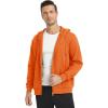 imageTACVASEN Mens Zip Up Hoodie Fleece Lined Hoodie Jacket Men Full Zip Sweatshirts Outdoor Thermal Athletic HoodiesOrange