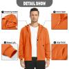imageTACVASEN Mens Zip Up Hoodie Fleece Lined Hoodie Jacket Men Full Zip Sweatshirts Outdoor Thermal Athletic HoodiesOrange