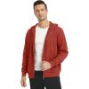 imageTACVASEN Mens Zip Up Hoodie Fleece Lined Hoodie Jacket Men Full Zip Sweatshirts Outdoor Thermal Athletic HoodiesOrange Red
