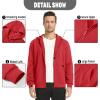 imageTACVASEN Mens Zip Up Hoodie Fleece Lined Hoodie Jacket Men Full Zip Sweatshirts Outdoor Thermal Athletic HoodiesTomato Red