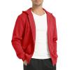 imageTACVASEN Mens Zip Up Hoodie Fleece Lined Hoodie Jacket Men Full Zip Sweatshirts Outdoor Thermal Athletic HoodiesTomato Red