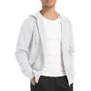 imageTACVASEN Mens Zip Up Hoodie Fleece Lined Hoodie Jacket Men Full Zip Sweatshirts Outdoor Thermal Athletic HoodiesWhite