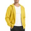 imageTACVASEN Mens Zip Up Hoodie Fleece Lined Hoodie Jacket Men Full Zip Sweatshirts Outdoor Thermal Athletic HoodiesYellow