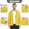 imageTACVASEN Mens Zip Up Hoodie Fleece Lined Hoodie Jacket Men Full Zip Sweatshirts Outdoor Thermal Athletic HoodiesYellow