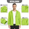 imageTACVASEN Mens Zip Up Hoodie Fleece Lined Hoodie Jacket Men Full Zip Sweatshirts Outdoor Thermal Athletic HoodiesYellow Green