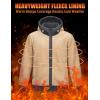 imageTACVASEN Mens Zip Up Sherpa Lined Hoodies Thick Fleece Heavyweight Jacket Windproof Thermal Zipper Sweatshirt02 Dark Grey