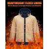 imageTACVASEN Mens Zip Up Sherpa Lined Hoodies Thick Fleece Heavyweight Jacket Windproof Thermal Zipper Sweatshirt03 Navy