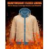 imageTACVASEN Mens Zip Up Sherpa Lined Hoodies Thick Fleece Heavyweight Jacket Windproof Thermal Zipper Sweatshirt08 Haze Blue