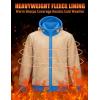imageTACVASEN Mens Zip Up Sherpa Lined Hoodies Thick Fleece Heavyweight Jacket Windproof Thermal Zipper Sweatshirt09 Azure
