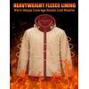 imageTACVASEN Mens Zip Up Sherpa Lined Hoodies Thick Fleece Heavyweight Jacket Windproof Thermal Zipper Sweatshirt10 Orange Red
