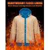 imageTACVASEN Mens Zip Up Sherpa Lined Hoodies Thick Fleece Heavyweight Jacket Windproof Thermal Zipper Sweatshirt11 Blue Green