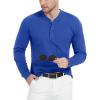 imageTACVASEN Mens Henley Shirts Long Sleeve Cotton Shirts for Travel Hiking Work Casual Regular FitColorful Blue
