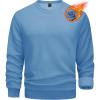 imageTACVASEN Mens Long Sleeve Crewneck Sweatshirt Winter and Fall Casual Warm Sweatshirt Fleece Lined PulloverHaze Blue