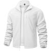 imageTACVASEN Mens Polar Fleece Jacket Full Zip Lightweight Tactical Jacket with Pockets Winter Coats Warm Casual Hiking OutdoorWhite