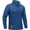 imageTACVASEN Mens Quarter Zip Pullover Fleece Lined Long Sleeve 14 Zip Golf Shirt Athletic Running Fishing SweatshirtsBlue Grey
