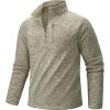 imageTACVASEN Mens Quarter Zip Pullover Long Sleeve Thermal Fleece Sweater Lightweight Casual Golf Sweatshirt with Zipper PocketLight Yellow