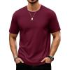 imageTACVASEN Mens TShirts Short Sleeve UPF50 Mositure Wicking Shirts Lightweight Cooling Crew Neck TshirtWine Red