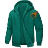 imageTACVASEN Mens Zip Up Hoodie Fleece Lined Hoodie Jacket Men Full Zip Sweatshirts Outdoor Thermal Athletic HoodiesE Green