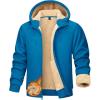 imageTACVASEN Mens Zip Up Sherpa Lined Hoodies Thick Fleece Heavyweight Jacket Windproof Thermal Zipper Sweatshirt11 Blue Green
