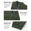 imageTACVASEN Mens Bomber Jackets Thermal Quilted Jacket Water Resistant Warm Winter Coats with 4PocketsArmy Green