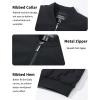 imageTACVASEN Mens Bomber Jackets Thermal Quilted Jacket Water Resistant Warm Winter Coats with 4PocketsBlack