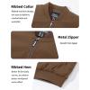 imageTACVASEN Mens Bomber Jackets Thermal Quilted Jacket Water Resistant Warm Winter Coats with 4PocketsCoffee
