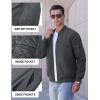 imageTACVASEN Mens Bomber Jackets Thermal Quilted Jacket Water Resistant Warm Winter Coats with 4PocketsDark Grey