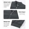 imageTACVASEN Mens Bomber Jackets Thermal Quilted Jacket Water Resistant Warm Winter Coats with 4PocketsDark Grey