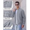 imageTACVASEN Mens Bomber Jackets Thermal Quilted Jacket Water Resistant Warm Winter Coats with 4PocketsLight Grey