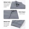 imageTACVASEN Mens Bomber Jackets Thermal Quilted Jacket Water Resistant Warm Winter Coats with 4PocketsLight Grey