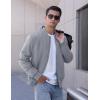 imageTACVASEN Mens Bomber Jackets Thermal Quilted Jacket Water Resistant Warm Winter Coats with 4PocketsLight Grey