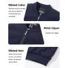 imageTACVASEN Mens Bomber Jackets Thermal Quilted Jacket Water Resistant Warm Winter Coats with 4PocketsNavy Blue
