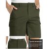 imageTACVASEN Mens Cargo Short 6 Pockets Comfortable Twill Cotton Elastic Waist Causal Work ShortsArmy Green