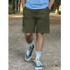 imageTACVASEN Mens Cargo Short 6 Pockets Comfortable Twill Cotton Elastic Waist Causal Work ShortsArmy Green