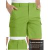 imageTACVASEN Mens Cargo Short 6 Pockets Comfortable Twill Cotton Elastic Waist Causal Work ShortsFruit Green
