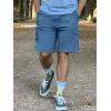 imageTACVASEN Mens Cargo Short 6 Pockets Comfortable Twill Cotton Elastic Waist Causal Work ShortsLight Blue