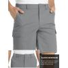 imageTACVASEN Mens Cargo Short 6 Pockets Comfortable Twill Cotton Elastic Waist Causal Work ShortsLight Grey