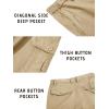imageTACVASEN Mens Cargo Short 6 Pockets Comfortable Twill Cotton Elastic Waist Causal Work ShortsLight Khaki