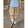 imageTACVASEN Mens Cargo Short 6 Pockets Comfortable Twill Cotton Elastic Waist Causal Work ShortsLight Khaki