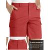 imageTACVASEN Mens Cargo Short 6 Pockets Comfortable Twill Cotton Elastic Waist Causal Work ShortsMagenta